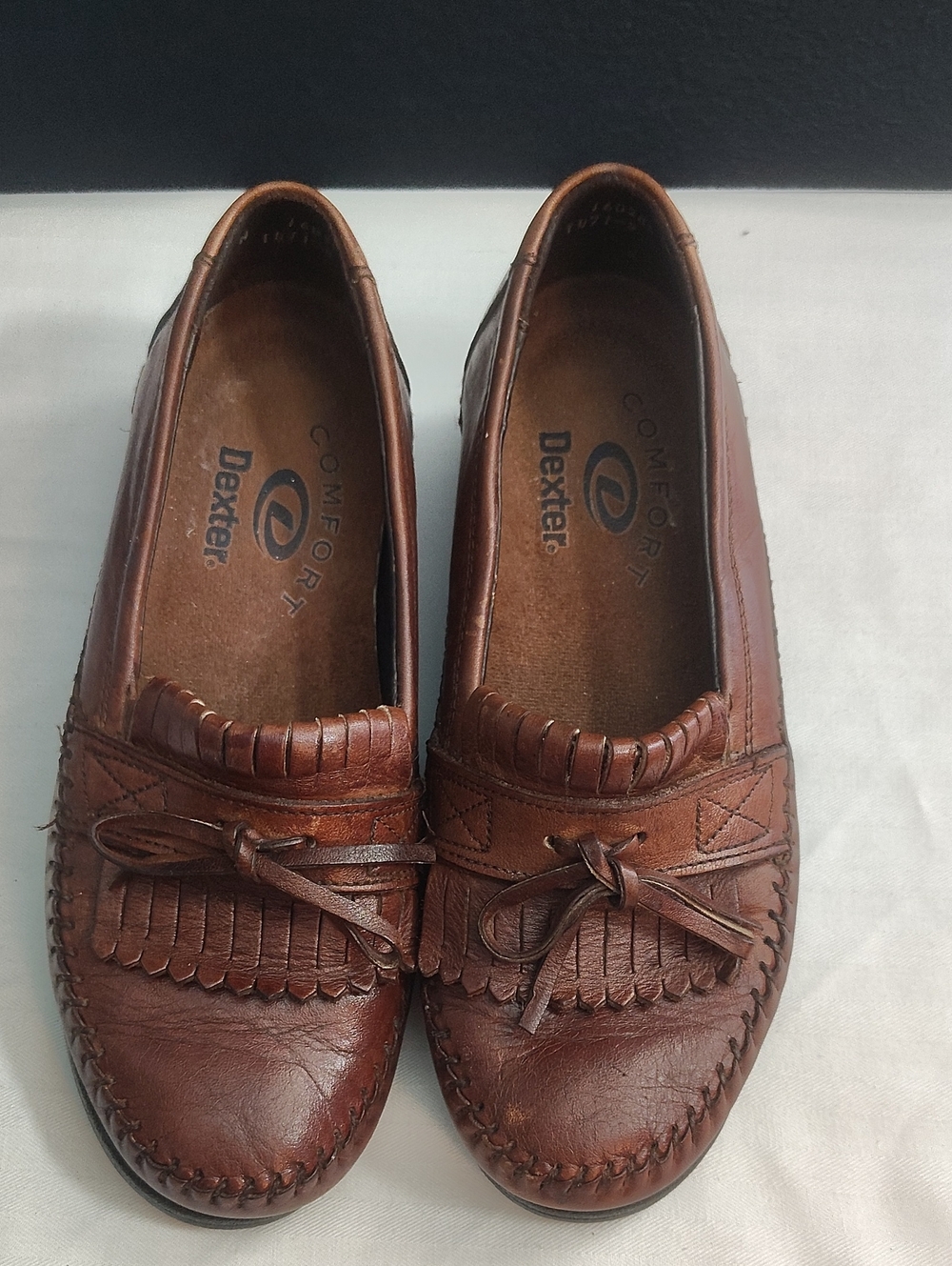 Dexter Brown Dark Ardemia Kiltie Fringe Leather Preppy Slip-On Loafers